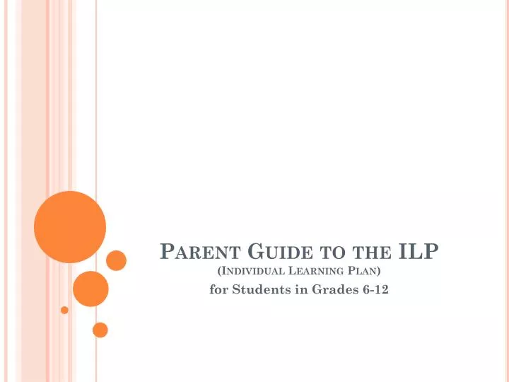 parent guide to the ilp individual learning plan