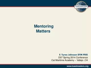 Mentoring Matters