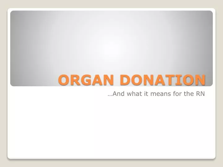 organ donation