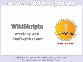 wikiskripta otev en web l ka sk ch fakult
