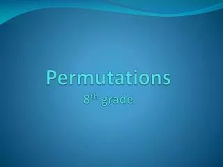 permutations 8 th grade
