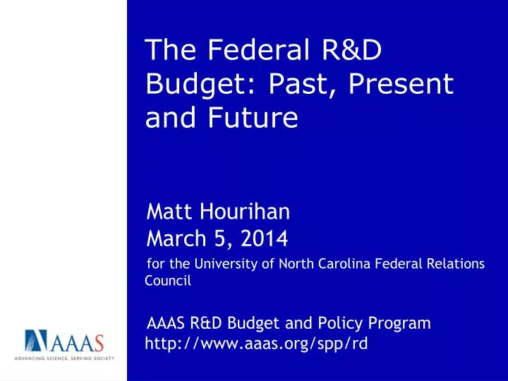 the federal r d budget past present and future