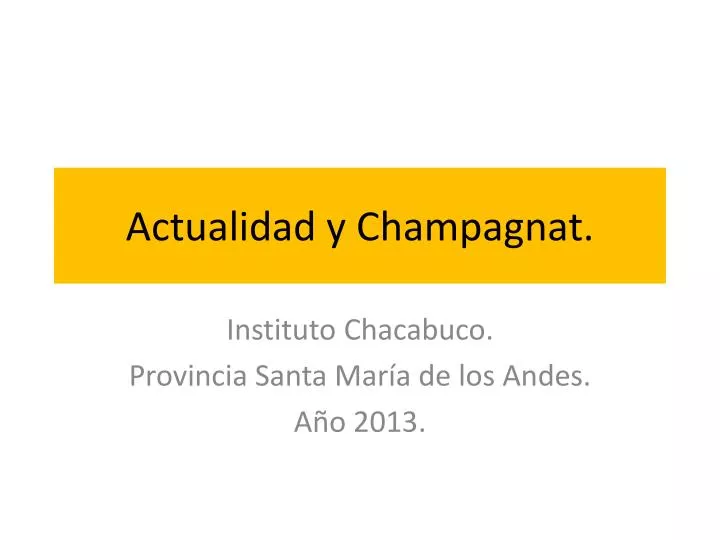 actualidad y champagnat