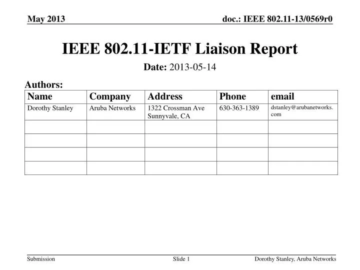 ieee 802 11 ietf liaison report