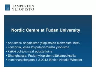 nordic centre at fudan university