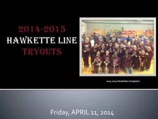 2014-2015 Hawkette Line Tryouts