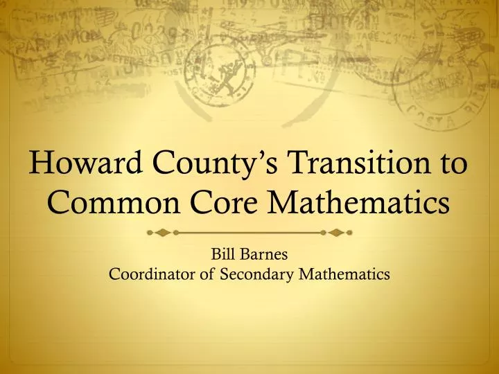 howard county s transition to common core mathematics