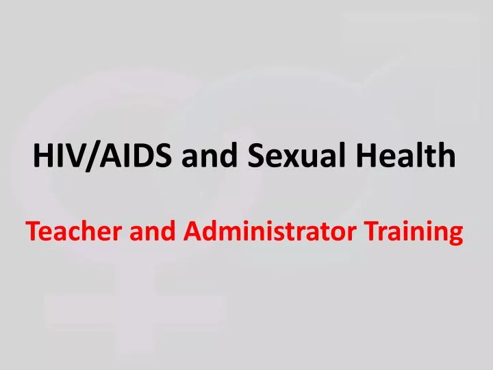 hiv aids and sexual health
