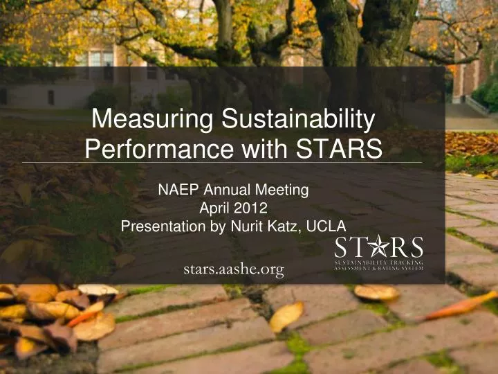 measuring sustainability performance with stars