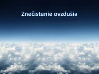 Znečistenie ovzdušia