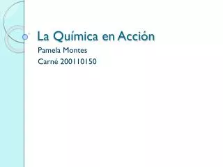 la qu mica en acci n