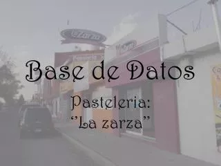 base de datos