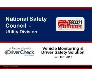 Vehicle Monitoring &amp; Driver Safety Solution