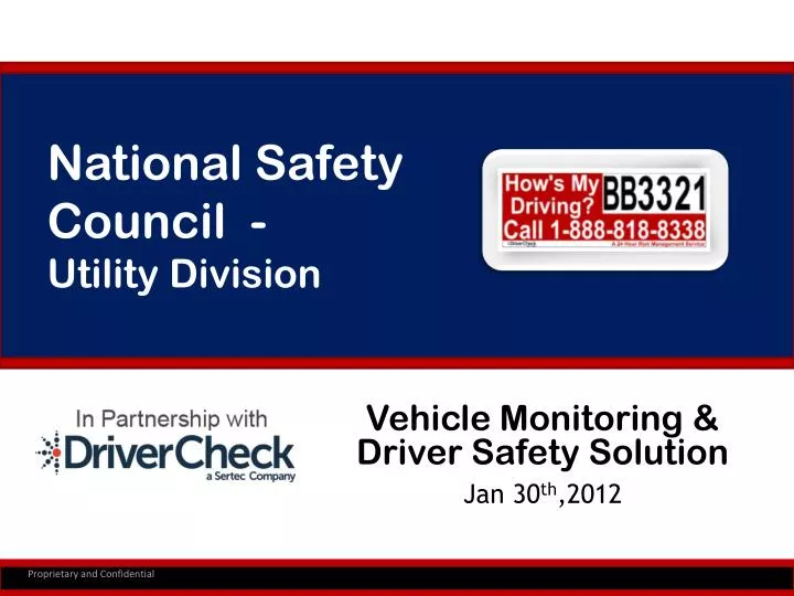 vehicle monitoring driver safety solution