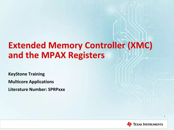 extended memory controller xmc and the mpax registers