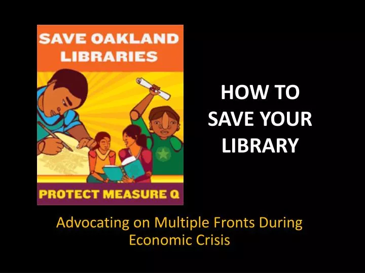 how to save your library