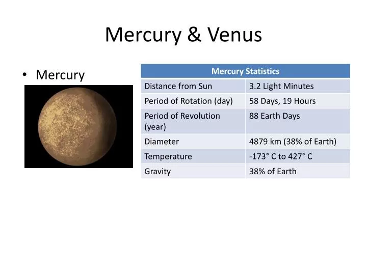 mercury venus