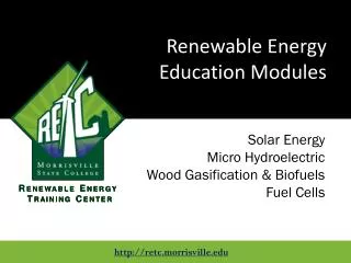 Renewable Energy Education Modules