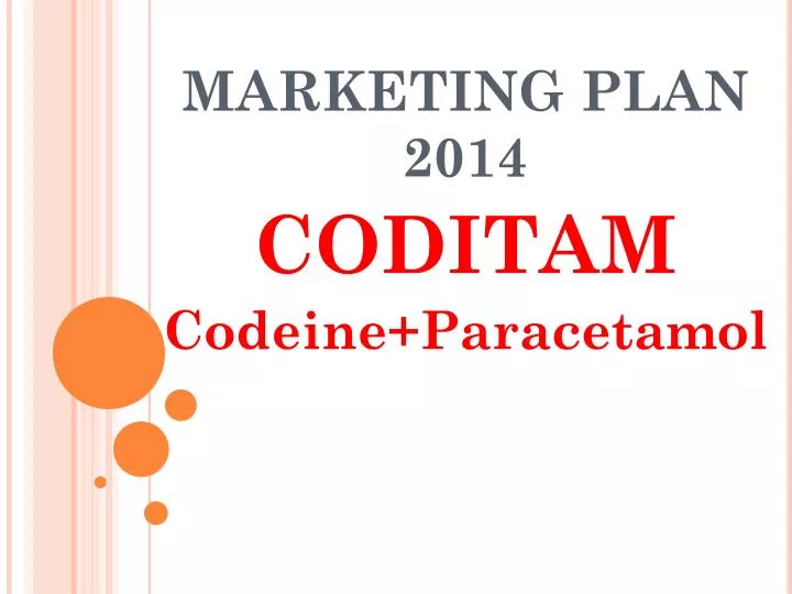 marketing plan 2014 coditam codeine paracetamol