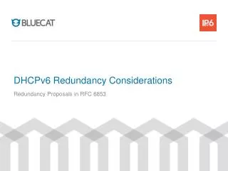 DHCPv6 Redundancy Considerations