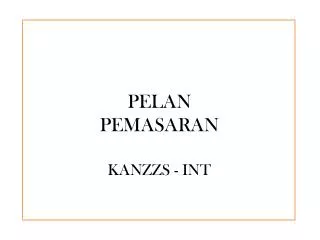 pelan pemasaran