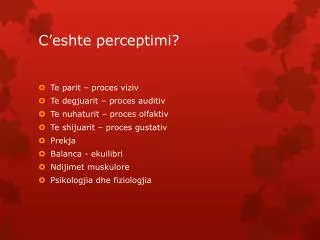 c eshte perceptimi