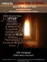 Walking the Ancient Path of Israel - slide 1