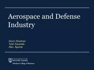 Aerospace and Defense Industry