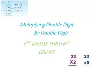 Multiplying Double Digit By Double Digit