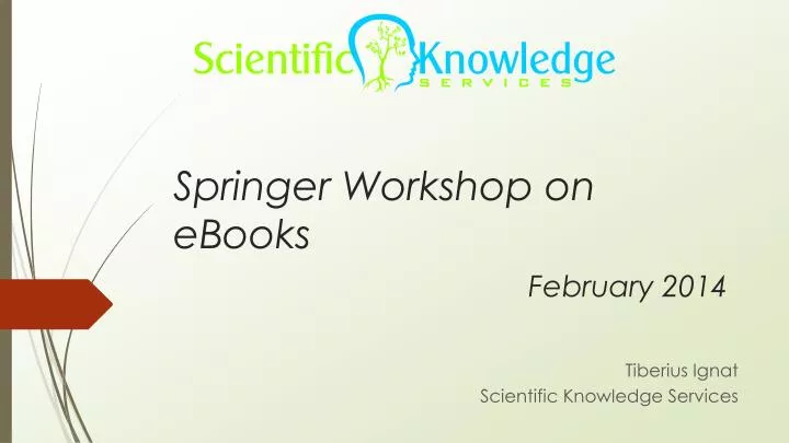 springer workshop on ebooks february 2014