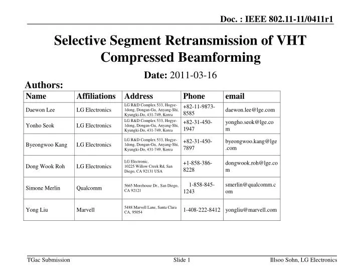 selective segment retransmission of vht compressed beamforming