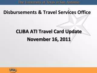 Disbursements &amp; Travel Services Office