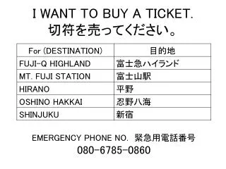 i want to buy a ticket