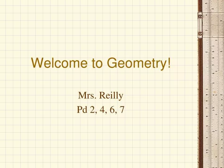 welcome to geometry