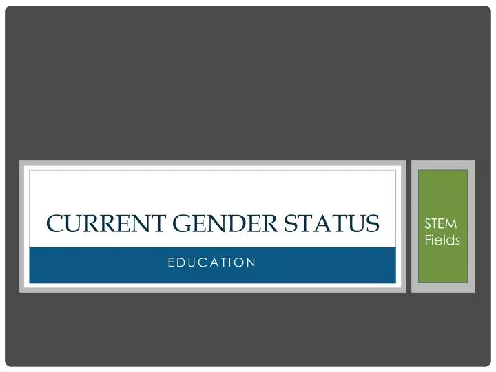 current gender status