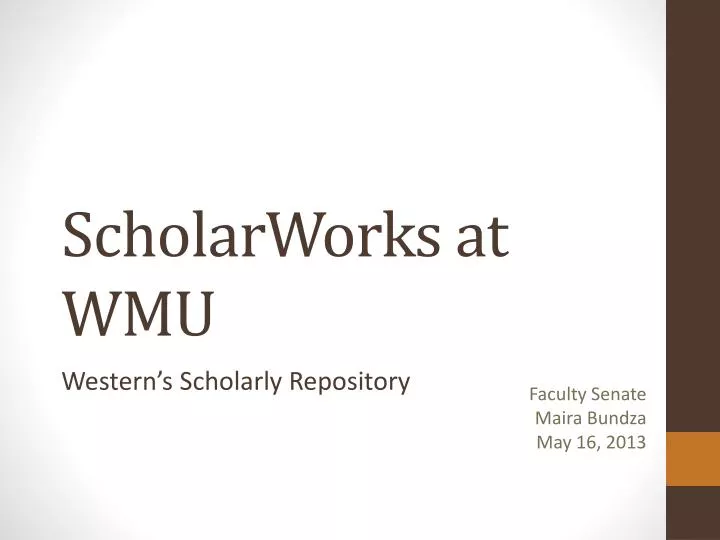 scholarworks at wmu