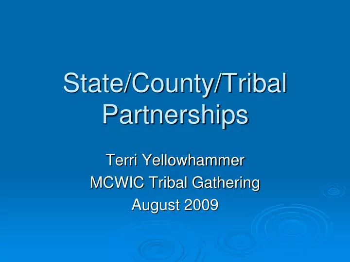 state county tribal partnerships