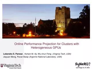Online Performance Projection for Clusters with Heterogeneous GPUs