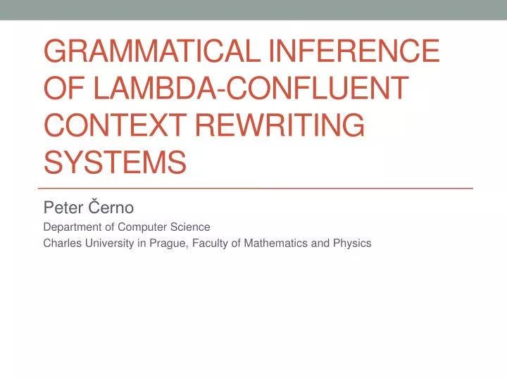 grammatical inference of lambda confluent context rewriting systems