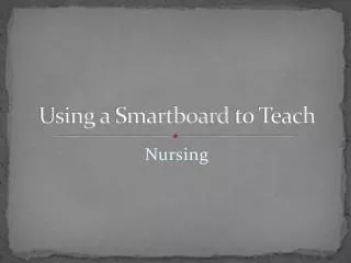 Using a Smartboard to Teach