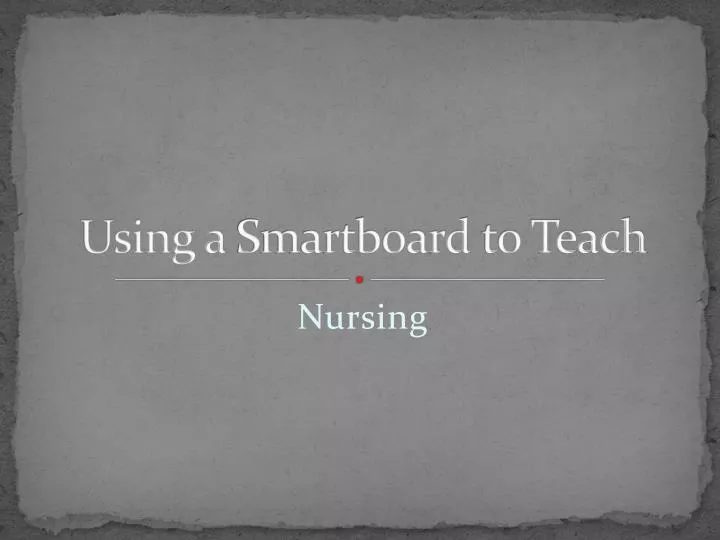 using a smartboard to teach