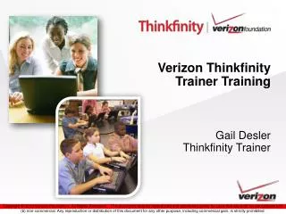 Verizon Thinkfinity Trainer Training Gail Desler Thinkfinity Trainer