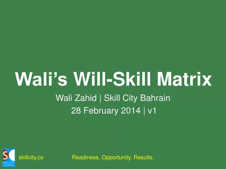 wali s will skill matrix