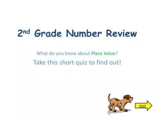 2 nd Grade Number Review