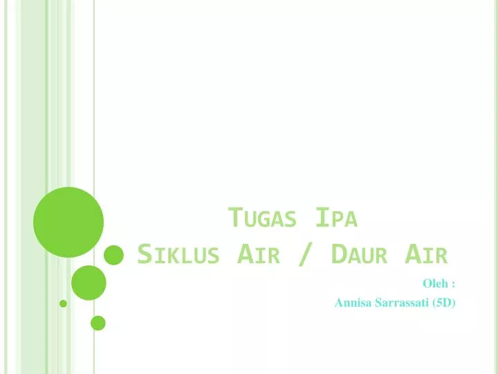 tugas ipa siklus air daur air