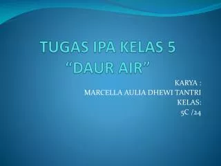 tugas ipa kelas 5 daur air