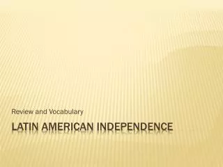 Latin American independence