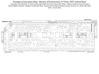 Emergency Evacuation Map: Ministry of Environment, 4 th Floor, 2975 Jutland Road