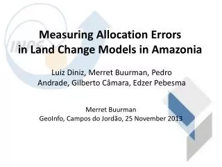 Measuring Allocation Errors in Land Change Models in Amazonia
