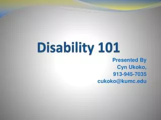 Disability 101